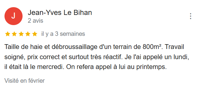 Avis Google - Jean-Yves Le Bihan